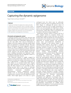 Capturing the dynamic epigenome - Genome Biology