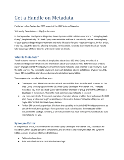 Get a Handle on Metadata