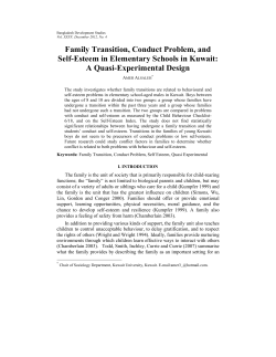 Family Transition, Conduct Problem, and Self