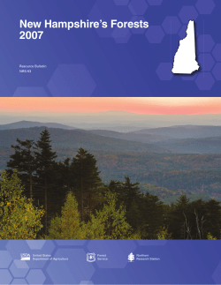 New Hampshire`s Forests 2007 - Northern Research Station