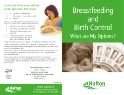 Breastfeeding and Birth Control