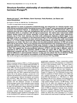 Structure-function relationship of recombinant follicle stimulating