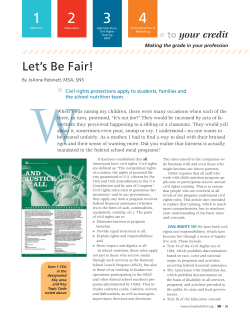 Let`s Be Fair! - School Nutrition Association
