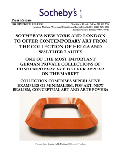 sotheby`s new york and london to offer contemporary art from the