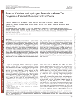 Roles of Catalase and Hydrogen Peroxide in Green Tea Polyphenol