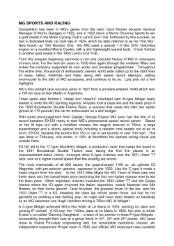 the heritage of mg sports and racing