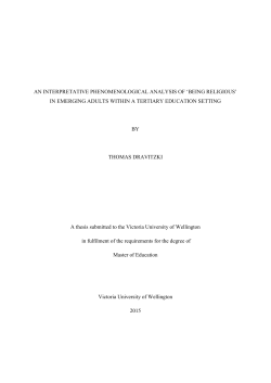 an interpretative phenomenological analysis of