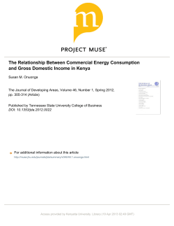 The Relationship Between Commercial Energy Consumption and