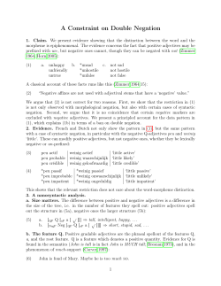 A Constraint on Double Negation