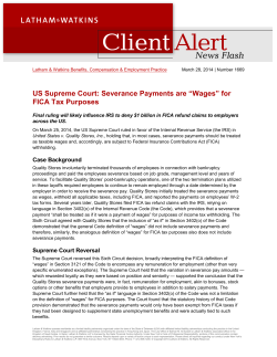 US Supreme Court: Severance Payments are “Wages” for FICA Tax