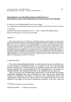 THE KINETICS OF THE REDUCTION OF PROTONS AT