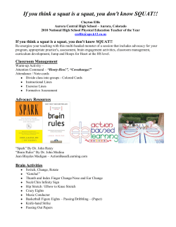 Squat Presentation Handout 2011 - Mr. Ellis` Physical Fitness and