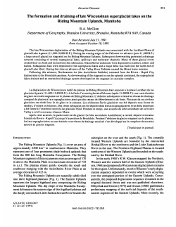 The formation and draining of late Wisconsinan superglacial lakes