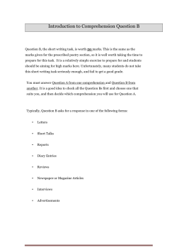 Comprehension Question B