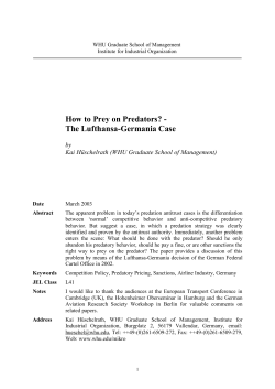 How to Prey on Predators? - The Lufthansa