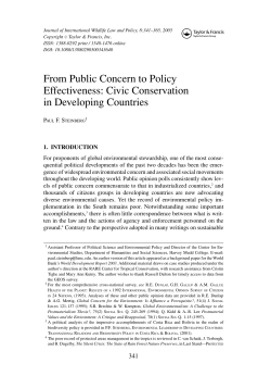 From Public Concern to Policy Effectiveness: Civic Conservation in