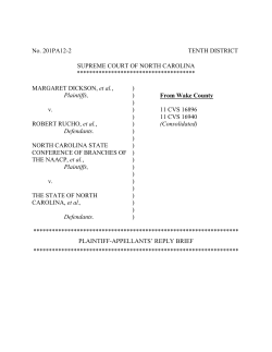 No. 201PA12-2 TENTH DISTRICT SUPREME COURT OF NORTH