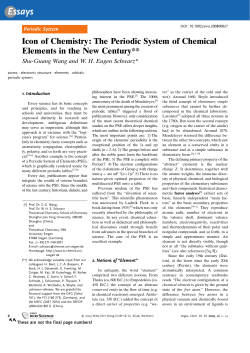 Icon of Chemistry: The Periodic System of Chemical Elements in the