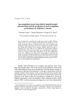 Age acquisition norms from elderly Spanish people