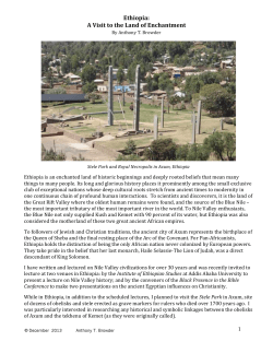 Ethiopia: A Visit to the Land of Enchantment