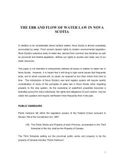 the ebb and flow of water law in nova scotia