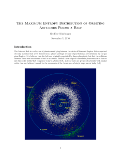 The Maximum Entropy Distribution of Orbiting Asteroids Forms a Belt