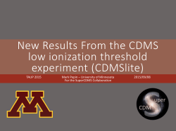 New Results From the CDMS low ionization threshold experiment