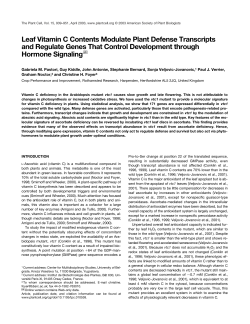 Leaf Vitamin C Contents Modulate Plant Defense