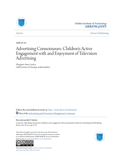 Advertising Connoisseurs: Children`s Active