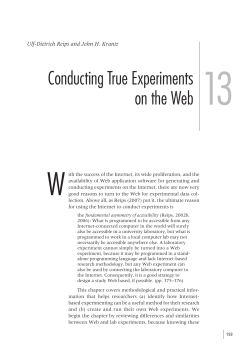 Conducting true experiments on the Web