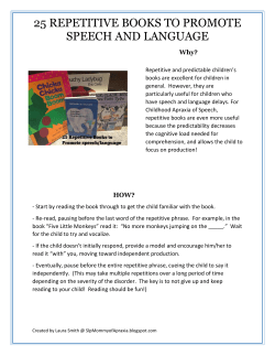 25 REPETITIVE BOOKS TO PROMOTE SPEECH AND LANGUAGE