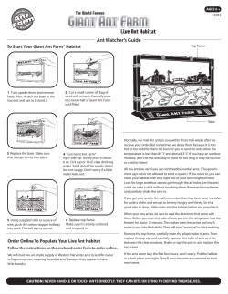Giant Ant Farm&reg; Manual