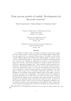 Point process models of rainfall: Developments for fine-scale
