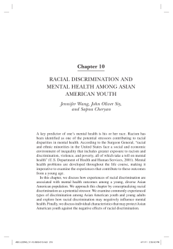 Racial discrimination and mental health among Asian American