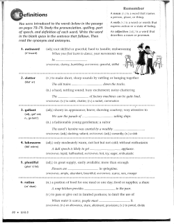 Definitions - TeacherWeb
