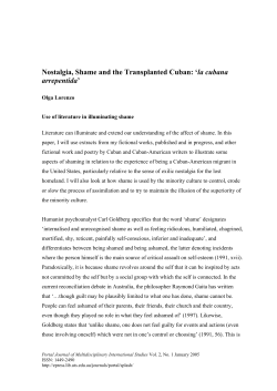 Nostalgia, Shame, and the Transplanted Cuban: "La cubana