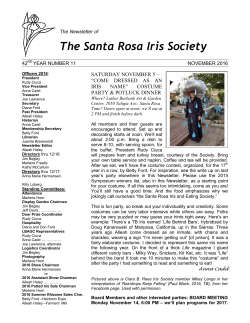 November 2016 - Santa Rosa Iris Society