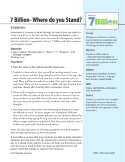 7 Billion - Where do you Stand?