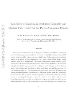 Non-linear Realizations of Conformal Symmetry and Effective Field