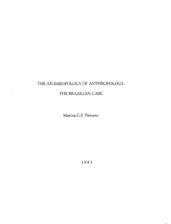 THE ANTHROPOLOGY OF ANTHROPOLOGY