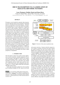 drum transcription via classification of bar