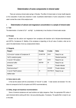 Determination of some components in mineral water