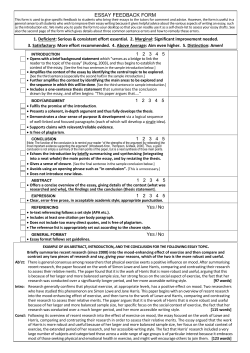 essay feedback form