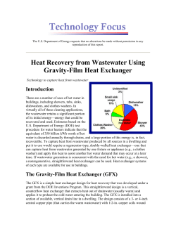Heat Recovery from Wastewater Using Gravity