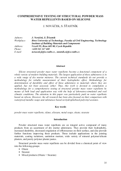 comprehensive testing of structural powder mass water