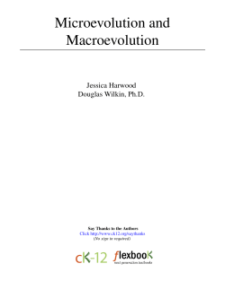 Microevolution and Macroevolution
