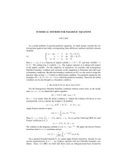 Numerical Methods for Parabolic Equations
