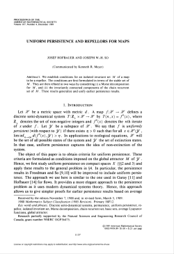 uniform persistence and repellors for maps