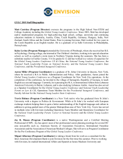 GYLC 2015 Staff Biographies Matt Castrina (Program Director