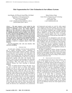 Hair Segmentation for Color Estimation in Surveillance